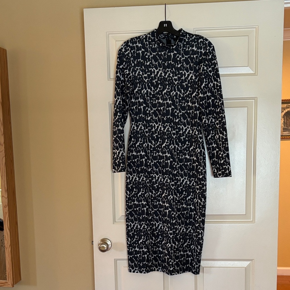 Ted Baker London Black and White Patterned Maxi Dress